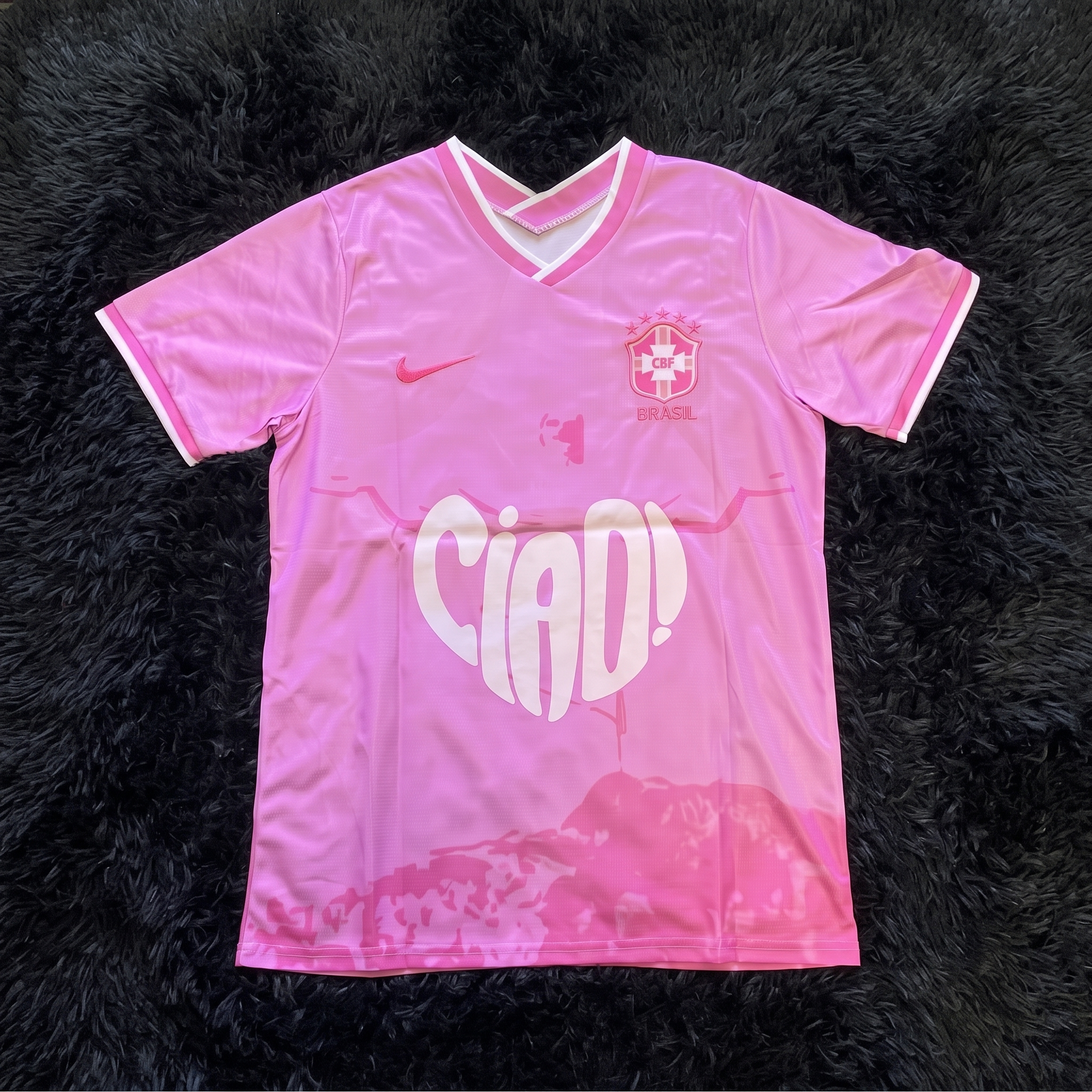 Camiseta Brasil Rosa x D. Valentino